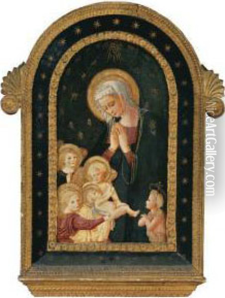 The Madonna And Child Oil Painting - Pier Francesco Fiorentino Pseudo