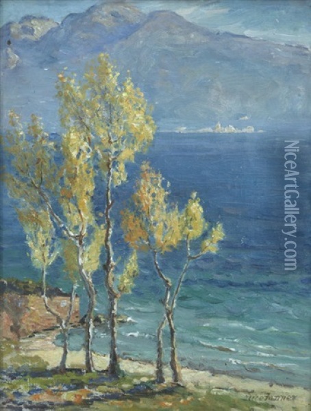 Autumn, Lake Garda Oil Painting - Alice Maud Fanner