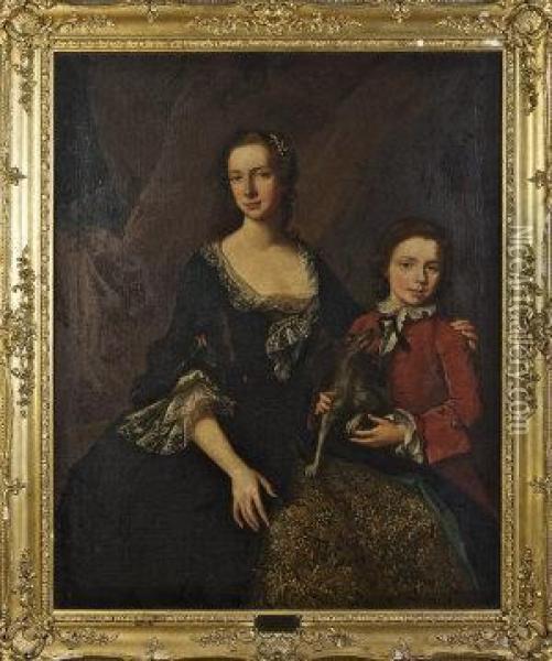 A Double Portrait Of Eleanor King Oil Painting - Robert Hunter