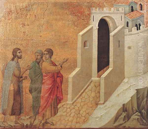 Road to Emmaus 1308-11 oil painting reproduction by Duccio Di ...
