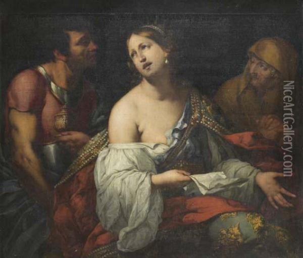 Semiramis Apprenant La Revolte De Babylone Oil Painting - Domenico Fiasella