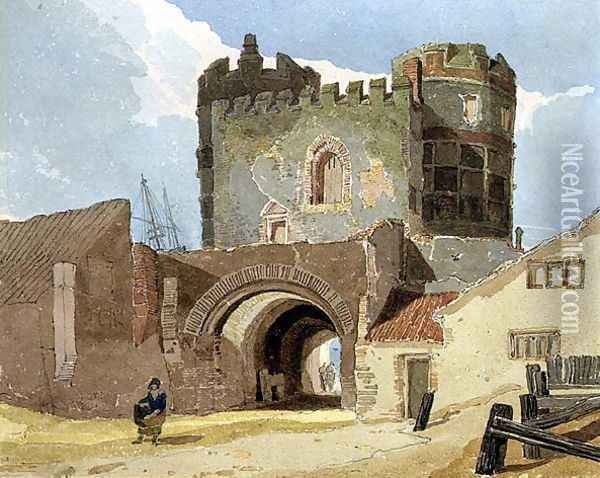The South Gate, Great Yarmouth, Norfolk Oil Painting - John Sell Cotman