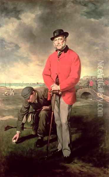 Portrait of John Whyte Melville of Bennochy and Strathkinness Captain of the Club 1823 Oil Painting - Sir Francis Grant