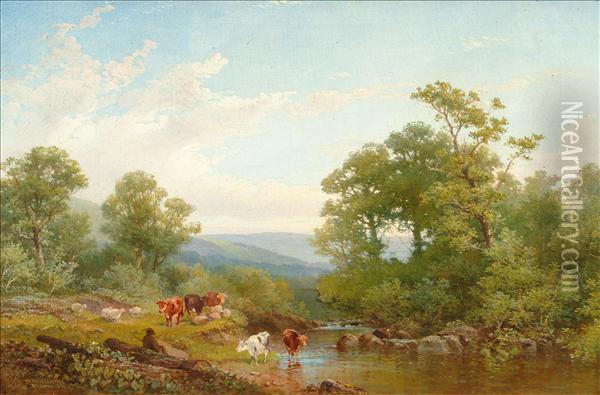 Pastoral Landscape Oil Painting - William Williams