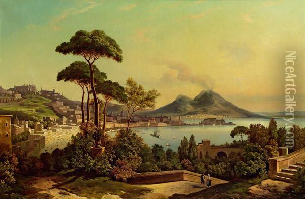 Ansicht Von Neapel Oil Painting - Ferdinand Lepie
