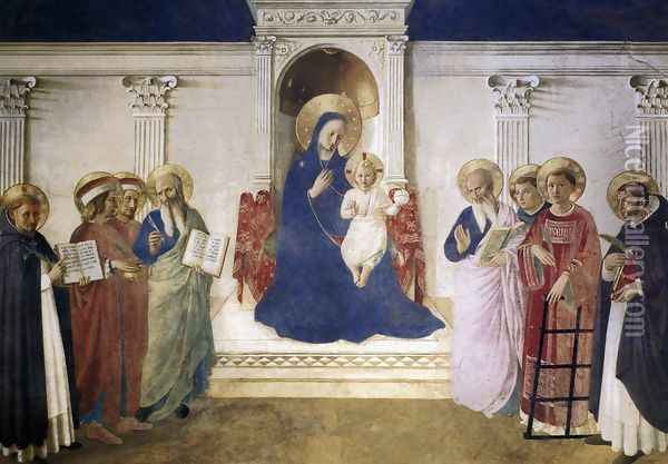 Sacra Conversazione Oil Painting - Fra Angelico (Guido di Pietro)