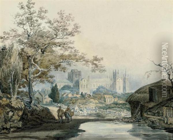 Peterborough Cathedral Oil Painting - Joseph Mallord William Turner