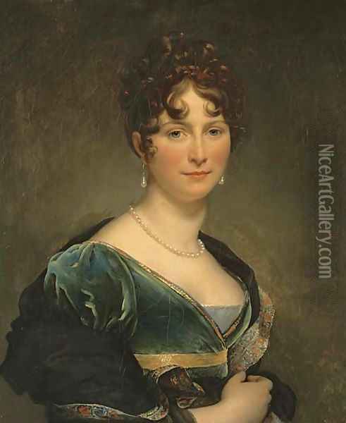 Portrait of Baronesse Mathieu de Favier, Marquise de Jaucourt Oil Painting - Baron Francois Gerard