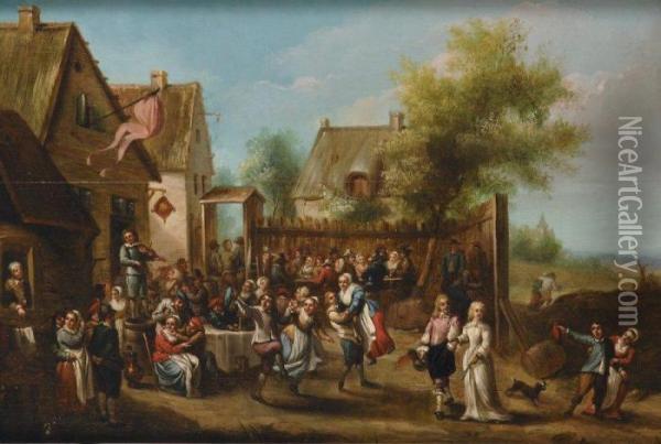La Kermesse Villageoise Oil Painting - David The Younger Teniers