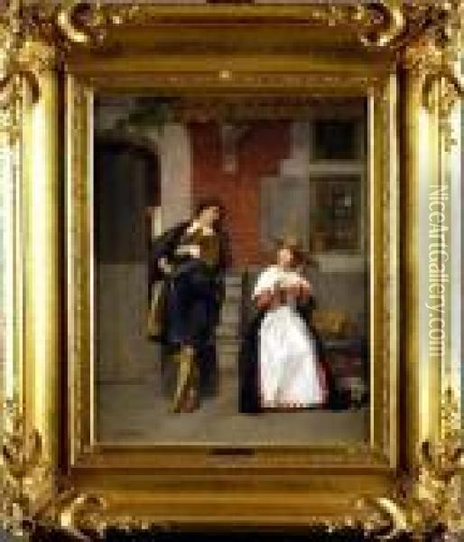 [conversation Galante] Oil Painting - Florent Willems