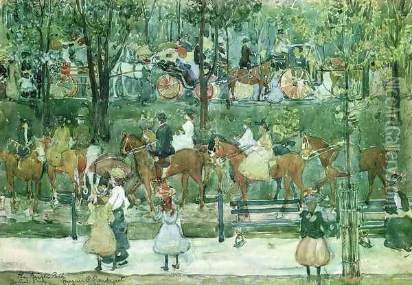 The Bridle Path Central Park Oil Painting - Maurice Brazil Prendergast