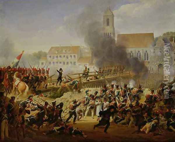 The Battle of Landschut Oil Painting - Louis Hersent