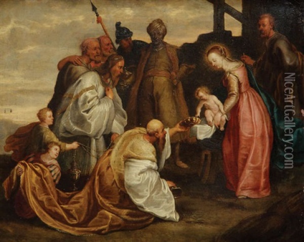 L'adoration Des Mages Oil Painting - Jan Boeckhorst