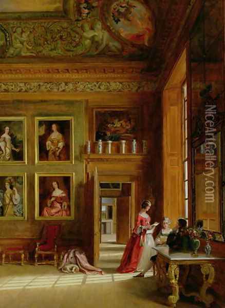 Hampton Court, 1849 Oil Painting - James Digman Wingfield