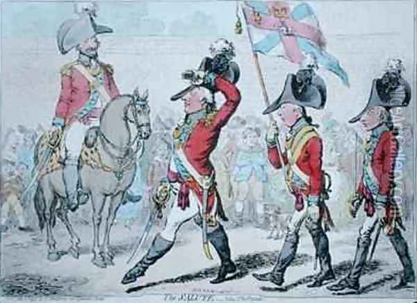 The Salute or The Parade Oil Painting - James Gillray