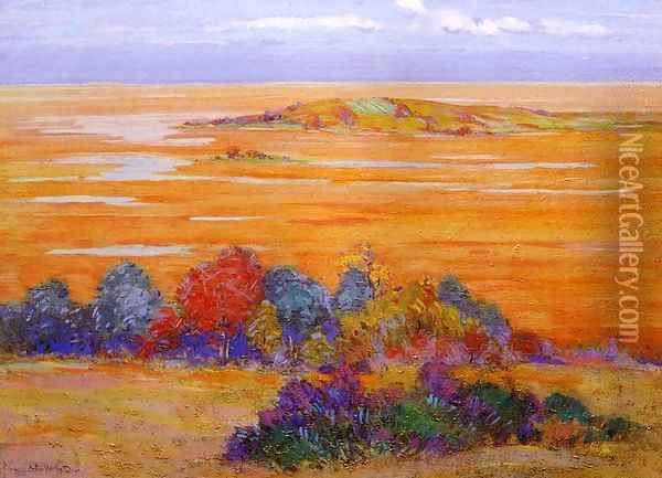 From Bayberry Hill 1910 Oil Painting - Arthur Wesley Dow