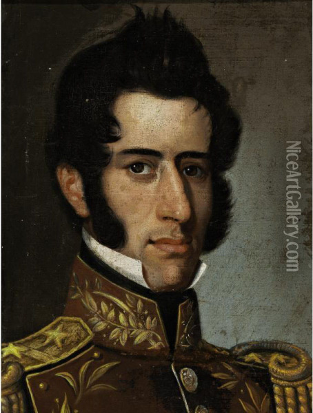 Retrato Del Mariscal Antonio J. Sucre Oil Painting - Francis Martin Drexel
