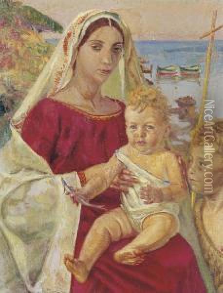 Madonna Del Mare Oil Painting - Ruggero Focardi