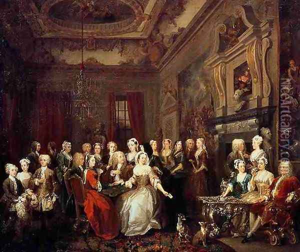 The Assembly at Wanstead House Oil Painting - William Hogarth