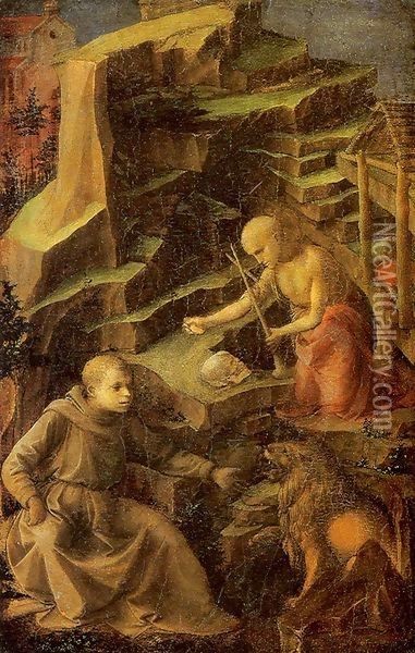 St Jerome in Penitence Oil Painting - Fra Filippo Lippi