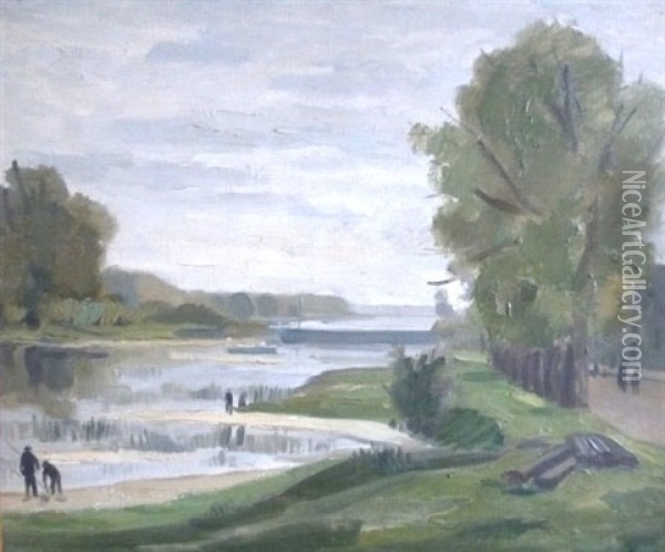 Chalons: La Marne Oil Painting - Louis Robert Antral