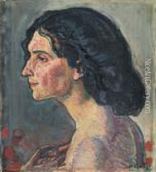 Giulia Leonardi- Italienne - Italienerin Oil Painting - Ferdinand Hodler