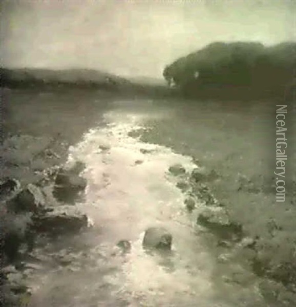 Stream Through A Meadow Oil Painting - Julian Walbridge Rix