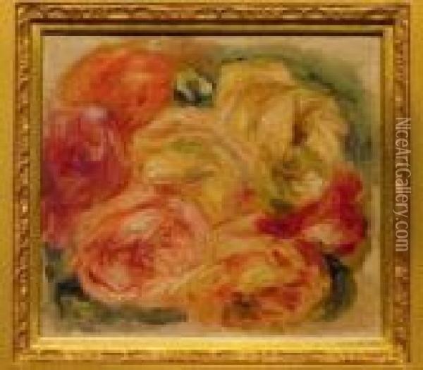 Les Fleurs Oil Painting - Pierre Auguste Renoir