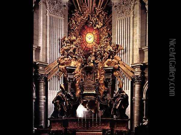 The Chair of Saint Peter (or The Glory) Oil Painting - Gian Lorenzo Bernini