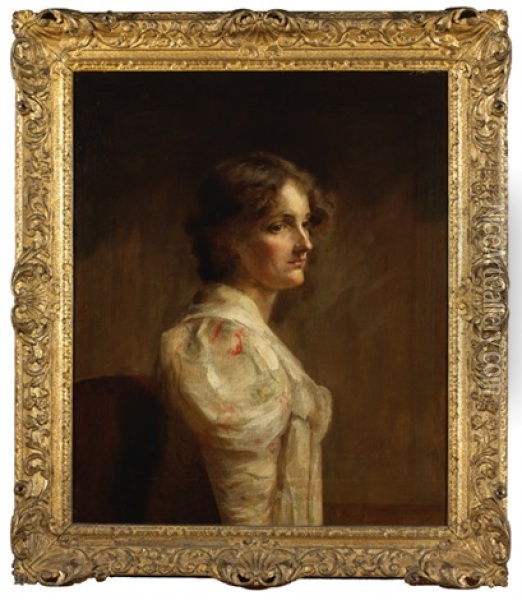 Portrait Of Eileen M. Le Poer Trench Oil Painting - Walter Frederick Osborne