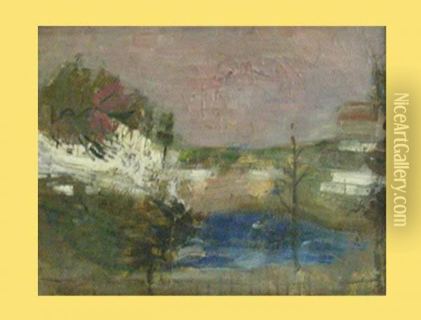 Landschaft Oil Painting - Oskar Wilhelm Luthy
