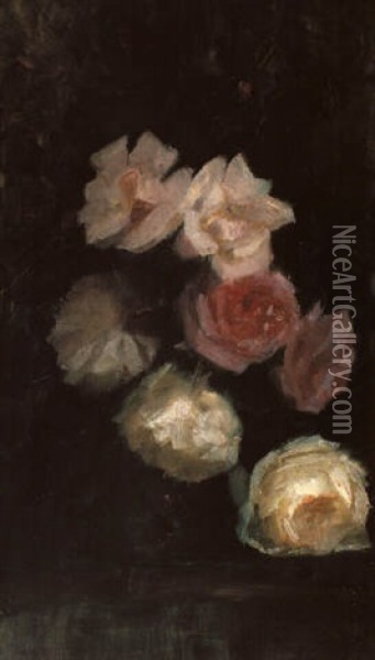 Rosen Oil Painting - Henri Fantin-Latour