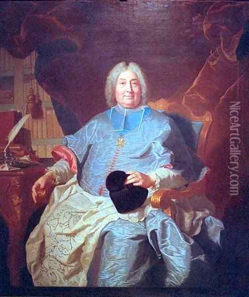 Chas Gaspard Guillaume de Vintimille du Luc Archbishop of Paris Oil Painting - Hyacinthe Rigaud