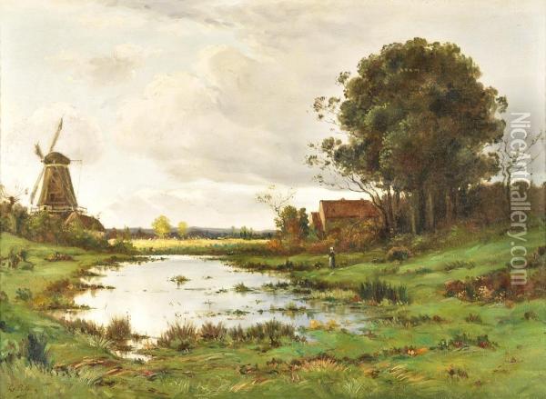 Paisaje Holandes Oil Painting - Louis Le Poittevin