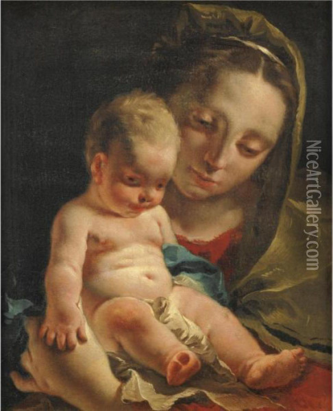 Madonna Col Bambino Oil Painting - Giovanni Battista Tiepolo