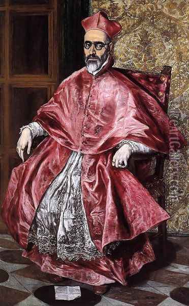 Portrait of a Cardinal c. 1600 Oil Painting - El Greco (Domenikos Theotokopoulos)