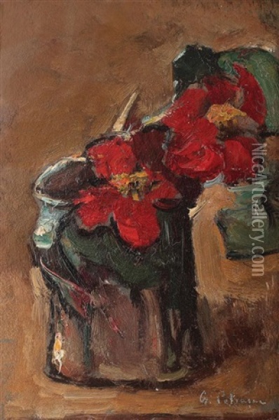 Dog Roses Oil Painting - Gheorghe Petrascu