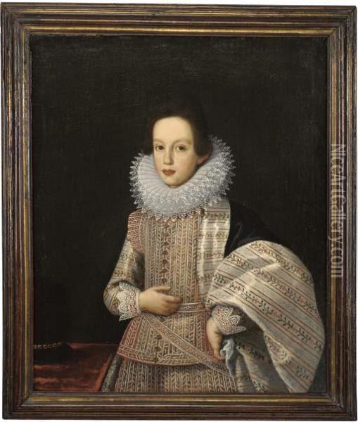 Portrait Of A Boy Oil Painting - Justus Sustermans