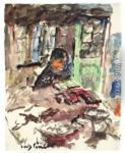 Lesendes Madchen Oil Painting - Lovis (Franz Heinrich Louis) Corinth