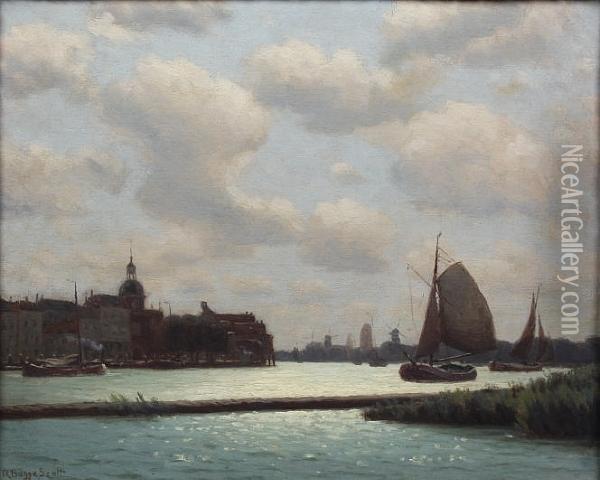 Groot Hoofdspoort, Dordrecht Oil Painting - Robert Bagge-Scott