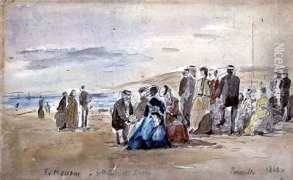 Trouville 1869 Oil Painting - Eugene Boudin