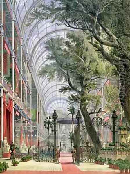 Interior View of the Crystal Palace Hyde Park Oil Painting - Joseph Nash