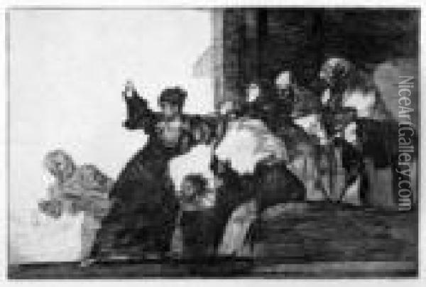 Disparate Pobre Oil Painting - Francisco De Goya y Lucientes