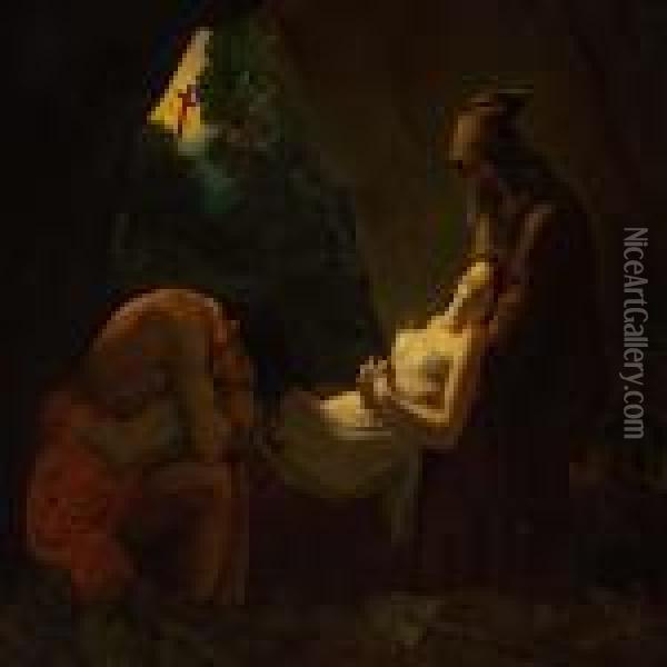 The Burial Of Atala Oil Painting - Anne-Louis Girodet de Roucy-Triosson