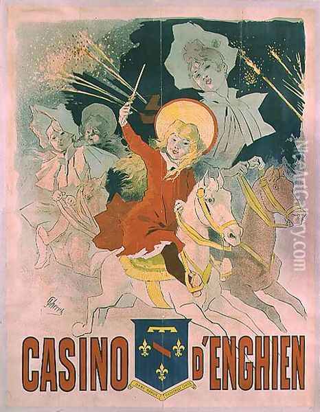 Poster advertising the Casino d'Enghien, 1898 Oil Painting - Jules Cheret