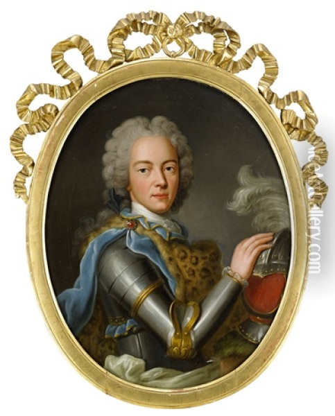 Portratt Av Greve Fritz Von Leiningen I Rustning - Midjebild Oil Painting - George de Marees