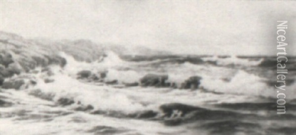 Crashing Surf Oil Painting - George Howell Gay