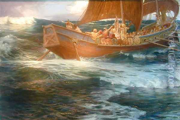 Wrath of the Sea God Oil Painting - Herbert James Draper