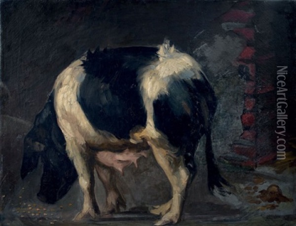 La Truie Oil Painting - Henri Jean Pierre Loubat