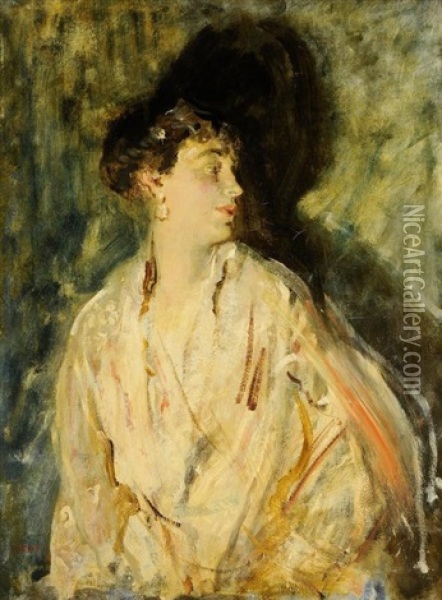 Portrait Of The Hon. Mrs. Akers-douglas Oil Painting - Arthur Ambrose McEvoy
